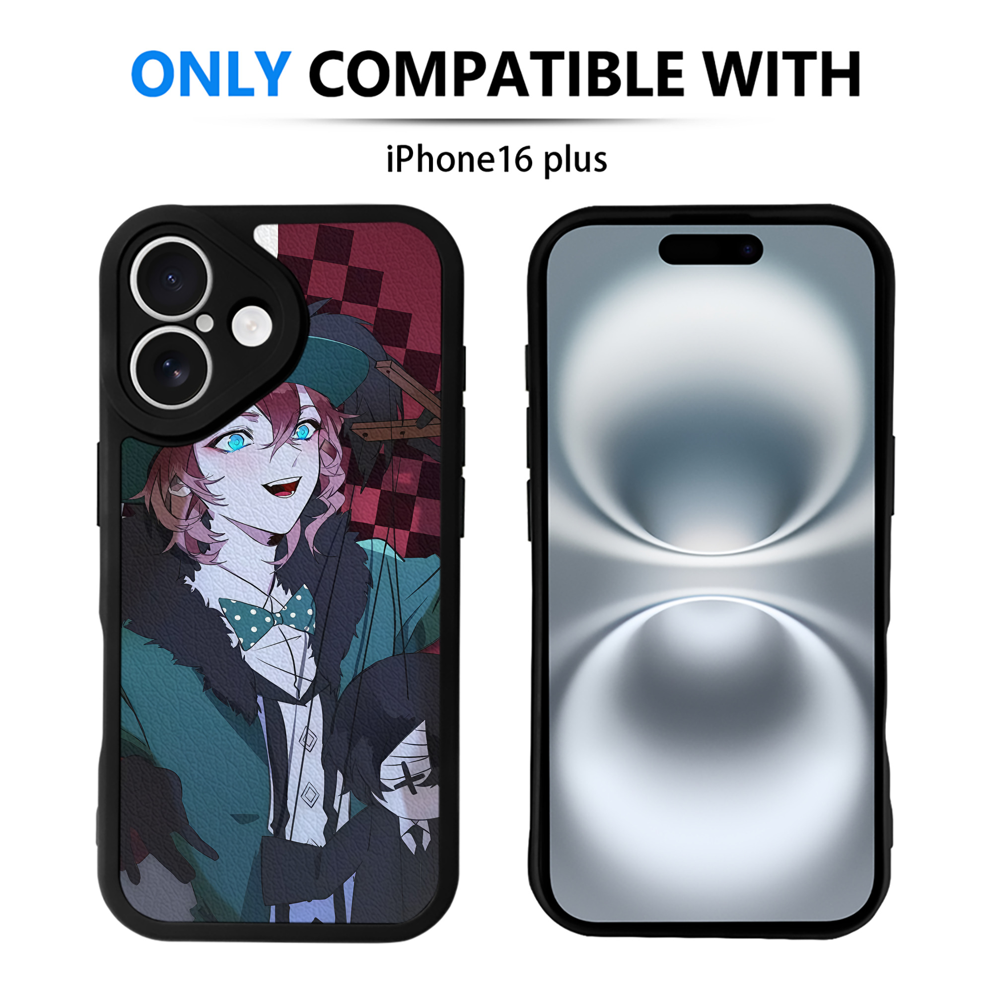 （画像用） 文豪ストレイドッグス Bungo Stray Dogs 【iPhone 16シリーズ対応】シリコンスマホケース（レザー調） 材質：シリコン